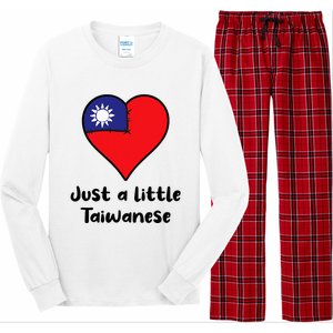 Just A Little Taiwanese Taiwan Flag Heart Long Sleeve Pajama Set