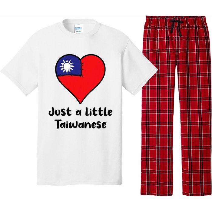 Just A Little Taiwanese Taiwan Flag Heart Pajama Set