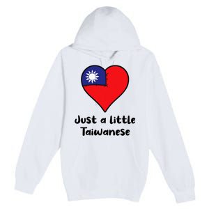 Just A Little Taiwanese Taiwan Flag Heart Premium Pullover Hoodie