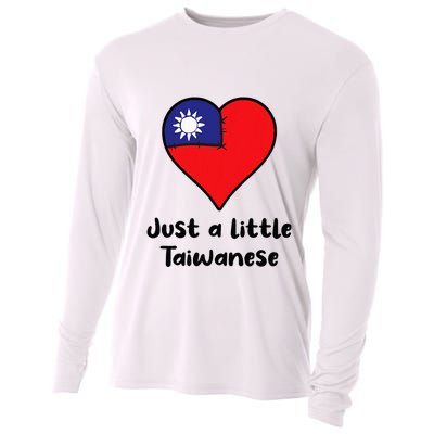 Just A Little Taiwanese Taiwan Flag Heart Cooling Performance Long Sleeve Crew