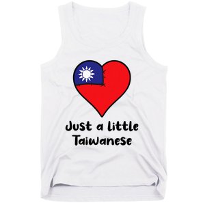 Just A Little Taiwanese Taiwan Flag Heart Tank Top