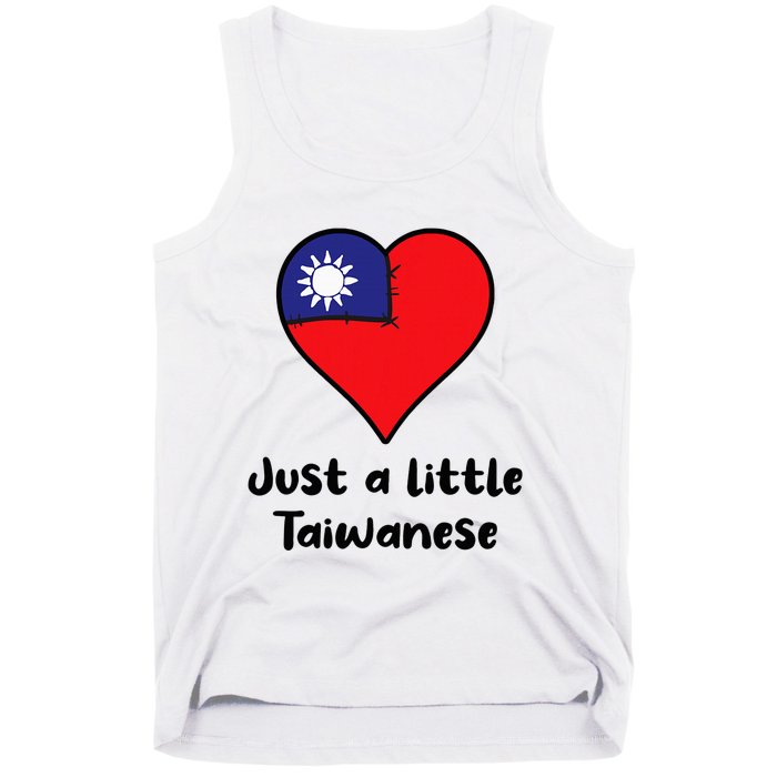 Just A Little Taiwanese Taiwan Flag Heart Tank Top