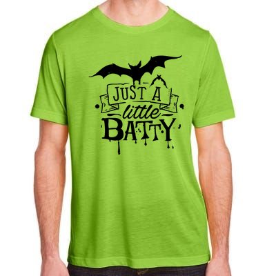 Just A Little Batty Funny Halloween Adult ChromaSoft Performance T-Shirt