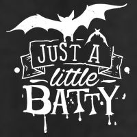 Just A Little Batty Funny Halloween 7 Panel Mesh Trucker Snapback Hat
