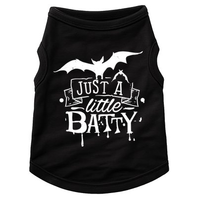 Just A Little Batty Funny Halloween Doggie Tank