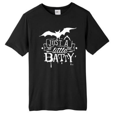 Just A Little Batty Funny Halloween Tall Fusion ChromaSoft Performance T-Shirt