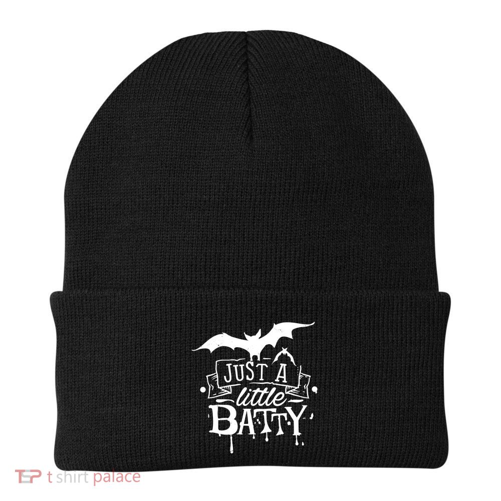 Just A Little Batty Funny Halloween Beanie