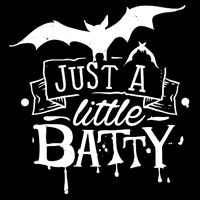 Just A Little Batty Funny Halloween Flat Bill Trucker Hat