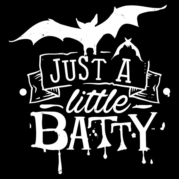 Just A Little Batty Funny Halloween Flat Bill Trucker Hat