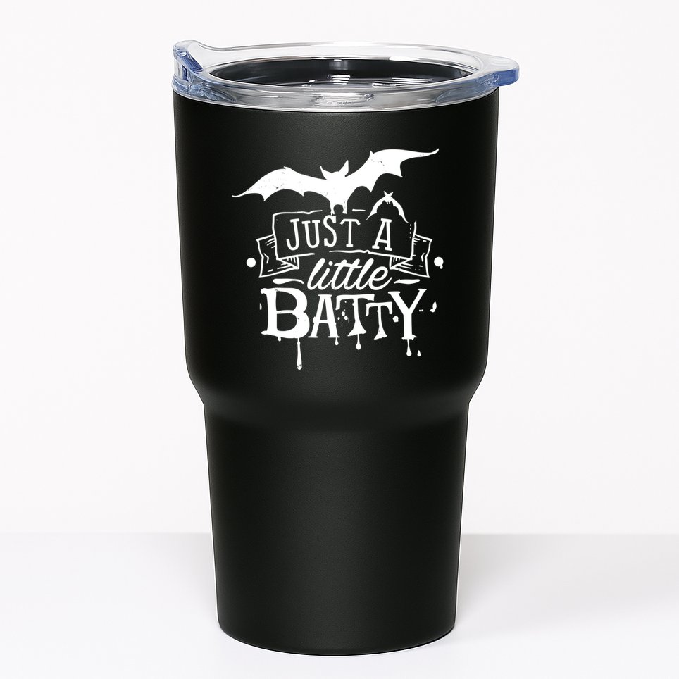 Just A Little Batty Funny Halloween Tumbler