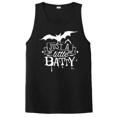 Just A Little Batty Funny Halloween PosiCharge Competitor Tank