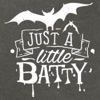 Just A Little Batty Funny Halloween Cotton Canvas Backpack