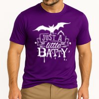 Just A Little Batty Funny Halloween Cooling Performance Crew T-Shirt