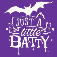Just A Little Batty Funny Halloween Cooling Performance Crew T-Shirt