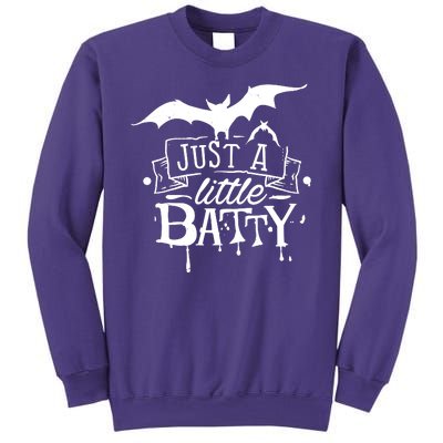 Just A Little Batty Funny Halloween Sweatshirt