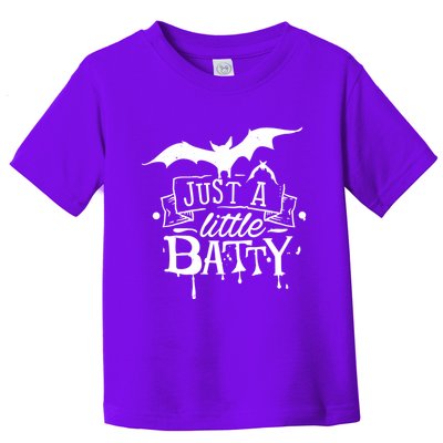 Just A Little Batty Funny Halloween Toddler T-Shirt