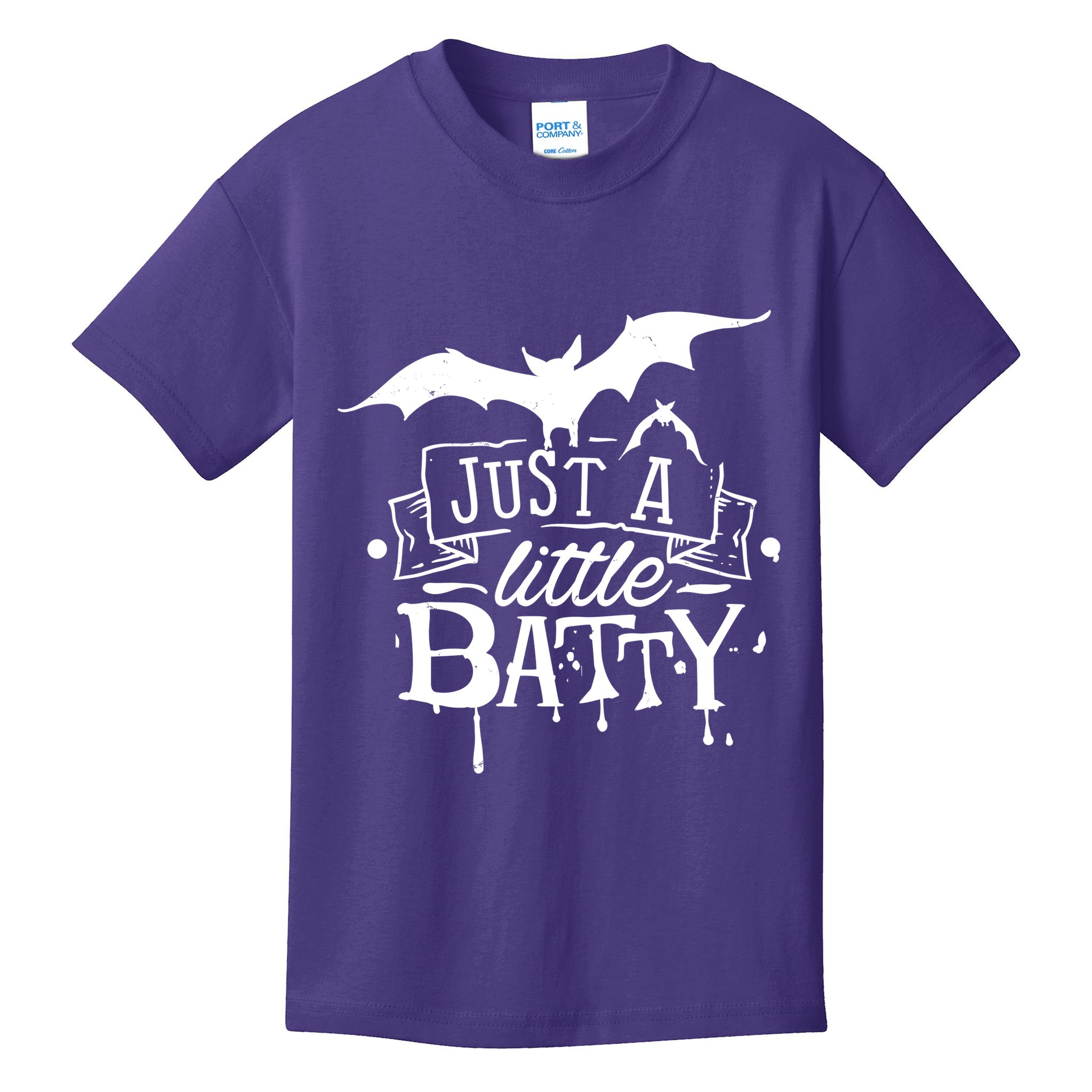 Just A Little Batty Funny Halloween Kids T-Shirt