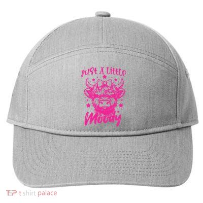 Just A Little Moody Cow 7-Panel Snapback Hat