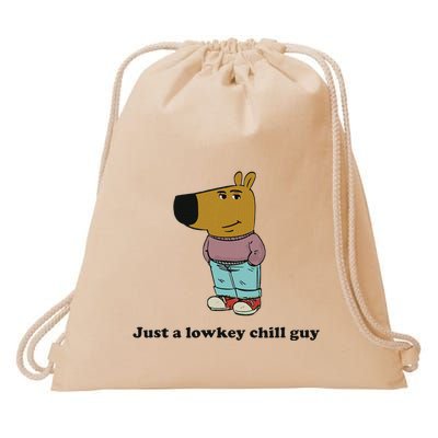 Just A Lowkey Chill Guy Drawstring Bag