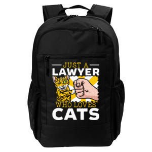 Just A Lawyer Who Loves Cats Attorney Lawyer Daily Commute Backpack