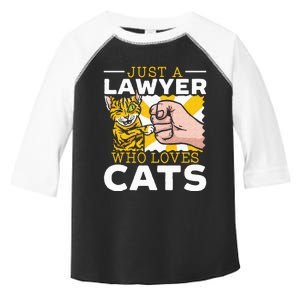 Just A Lawyer Who Loves Cats Attorney Lawyer Toddler Fine Jersey T-Shirt