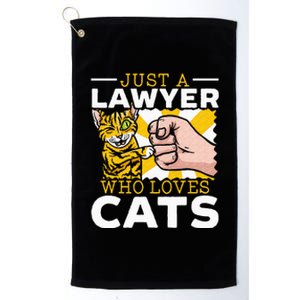 Just A Lawyer Who Loves Cats Attorney Lawyer Platinum Collection Golf Towel