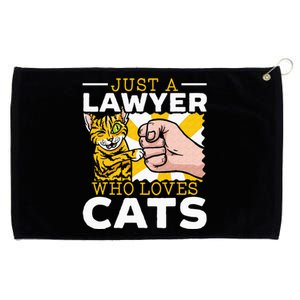 Just A Lawyer Who Loves Cats Attorney Lawyer Grommeted Golf Towel