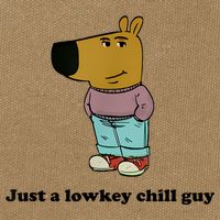 Just A Lowkey Chill Guy Cotton Canvas Backpack