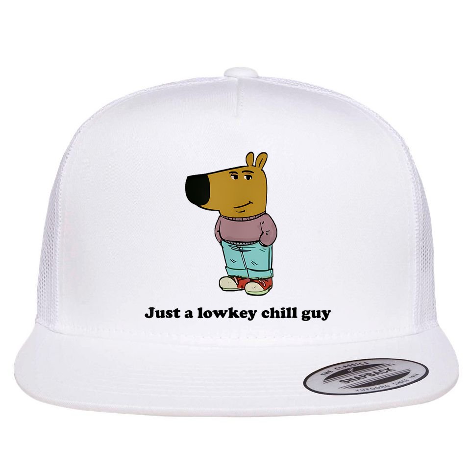 Just A Lowkey Chill Guy Flat Bill Trucker Hat