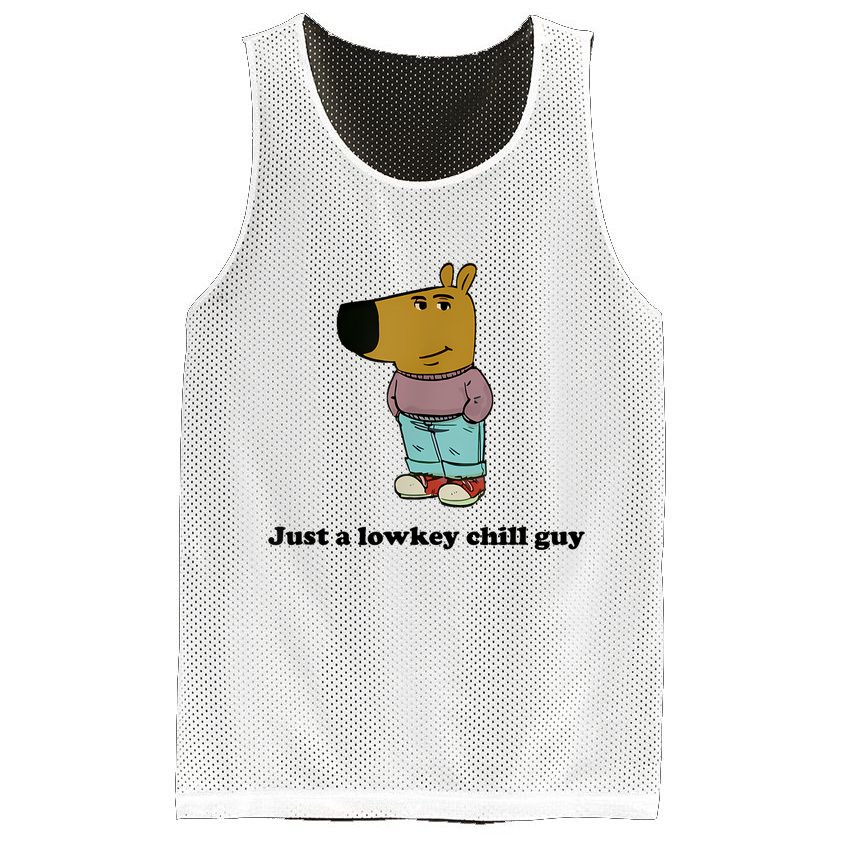 Just A Lowkey Chill Guy Mesh Reversible Basketball Jersey Tank