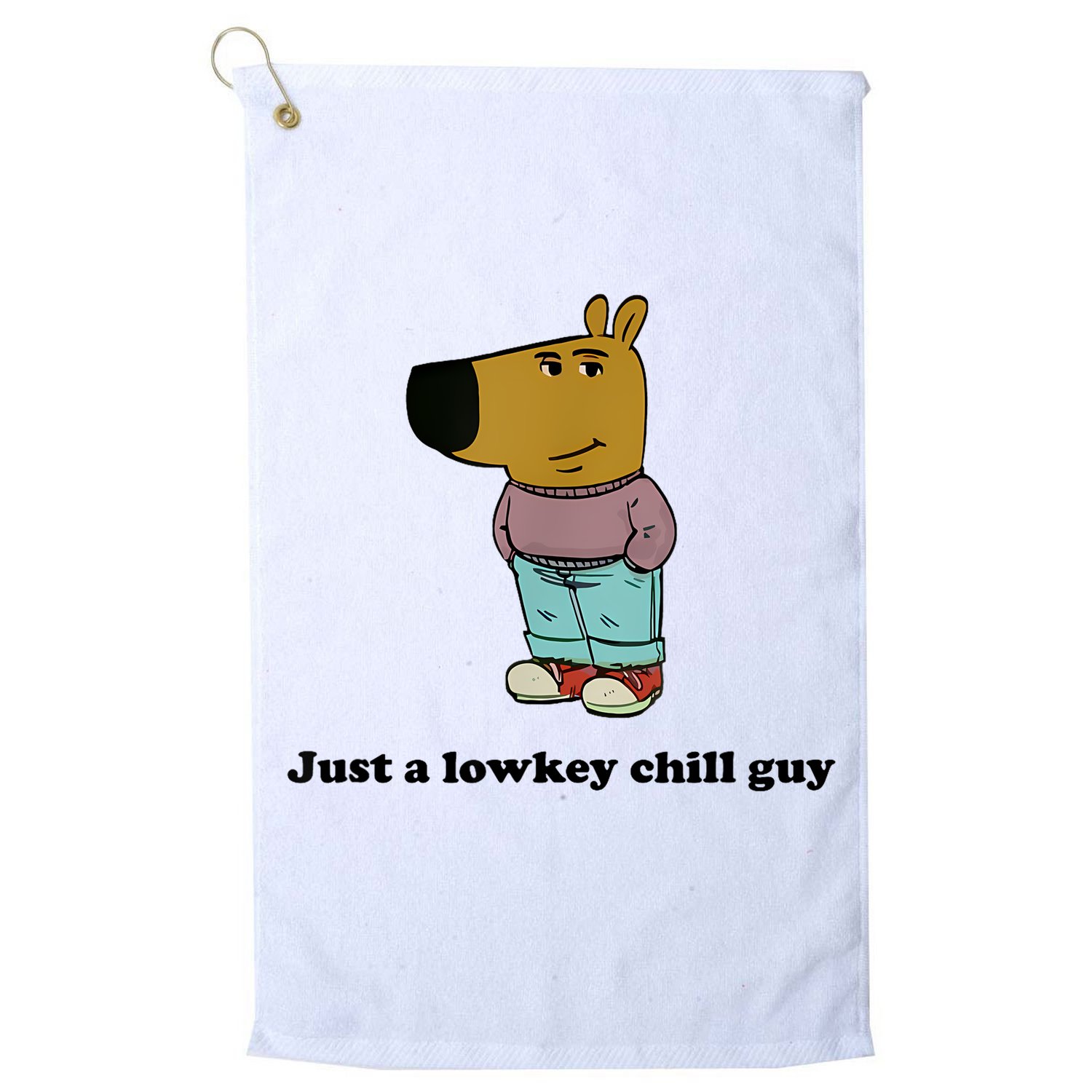 Just A Lowkey Chill Guy Golf Towel
