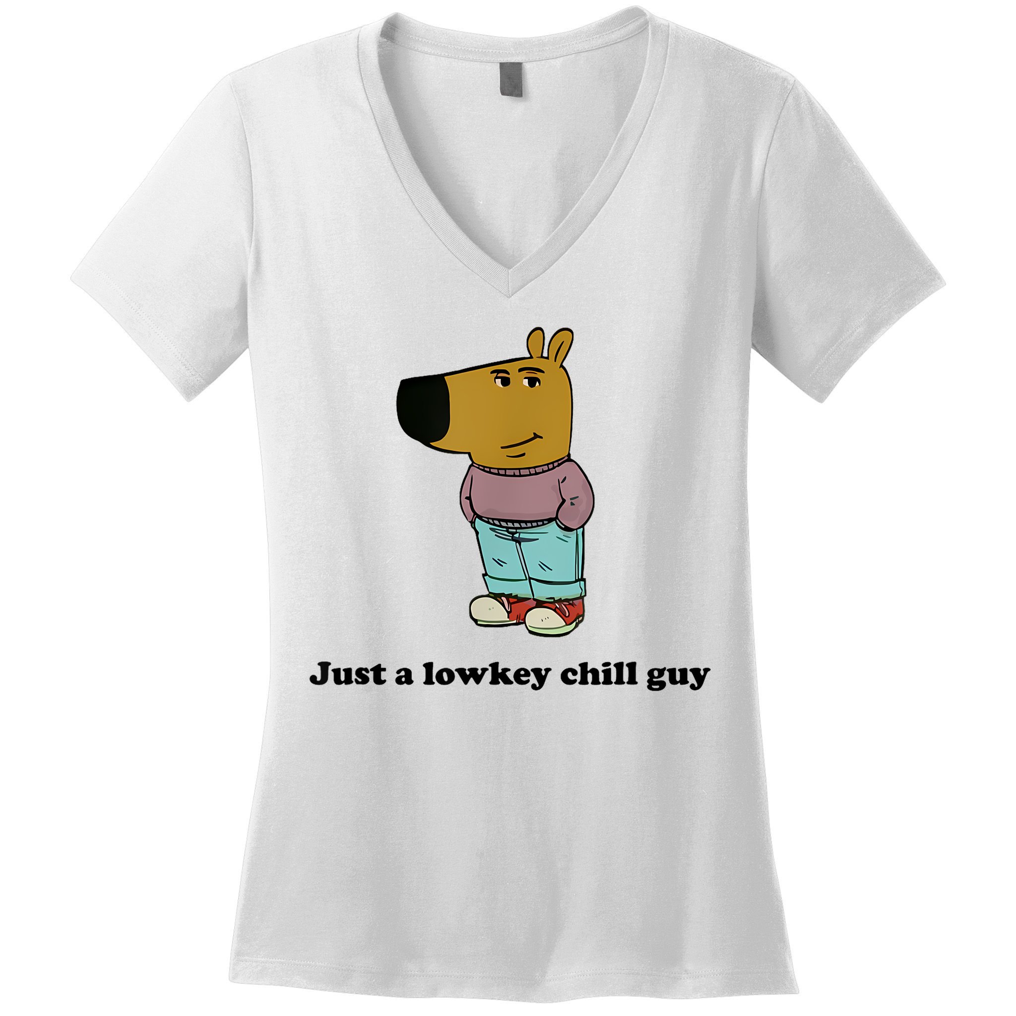Just A Lowkey Chill Guy Women's V-Neck T-Shirt