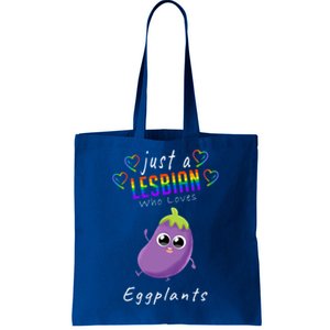 Just A Lesbian Who Loves Eggplants Pride Lgbt Lesbian Gift Tote Bag