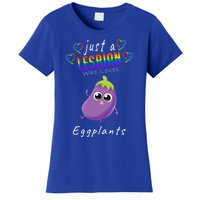 Just A Lesbian Who Loves Eggplants Pride Lgbt Lesbian Gift Women's T-Shirt