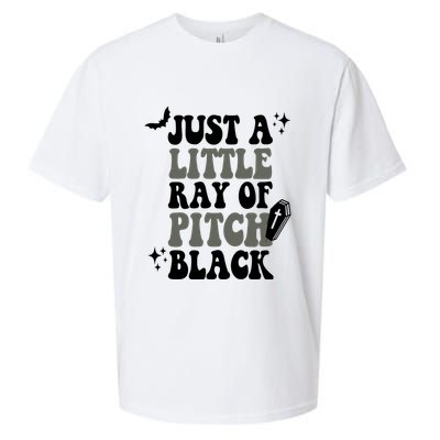 Just A Little Ray Of Pitch Black Halloween Sueded Cloud Jersey T-Shirt