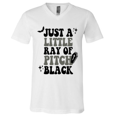 Just A Little Ray Of Pitch Black Halloween V-Neck T-Shirt