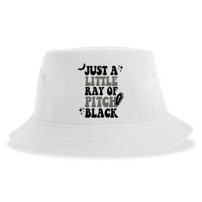 Just A Little Ray Of Pitch Black Halloween Sustainable Bucket Hat