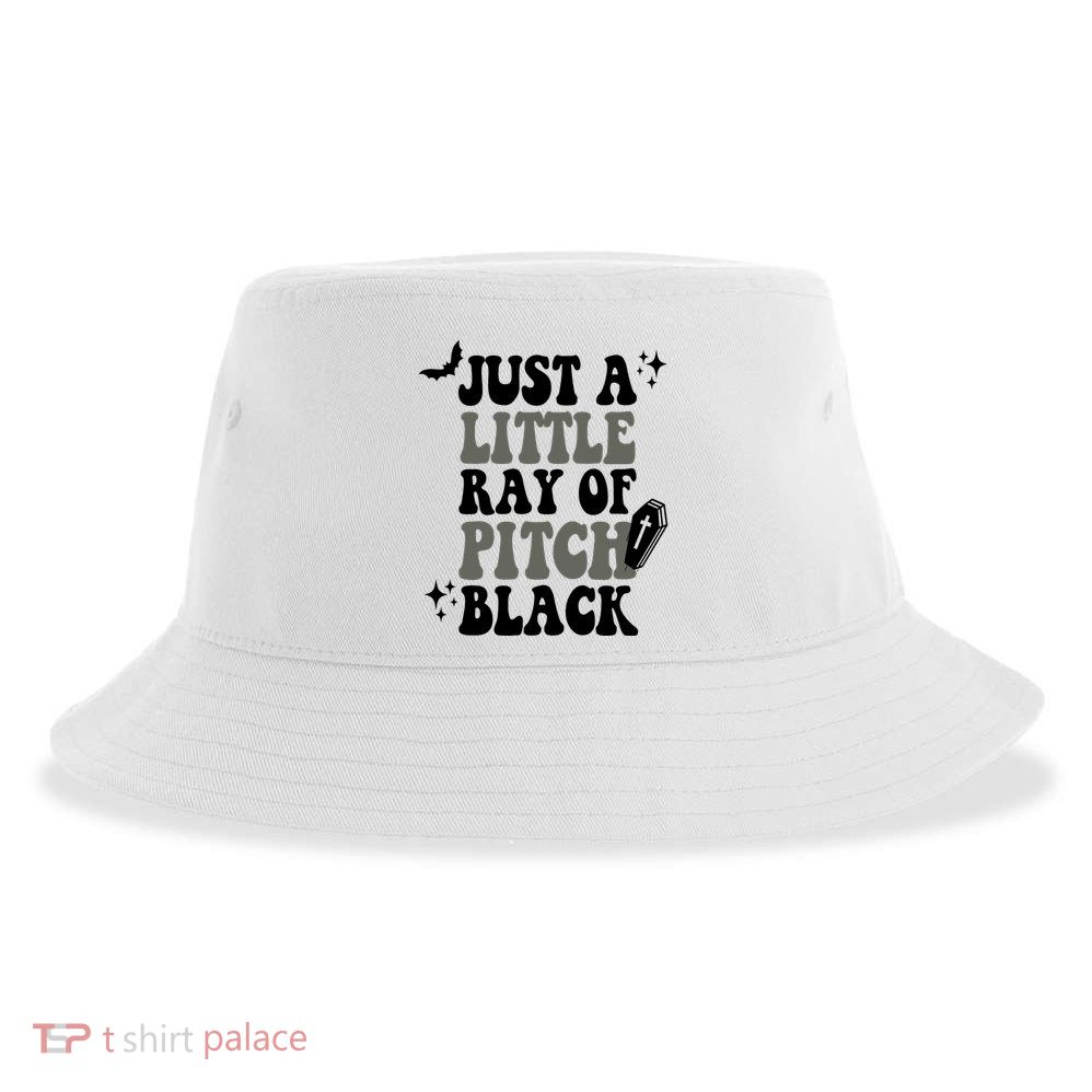 Just A Little Ray Of Pitch Black Halloween Sustainable Bucket Hat