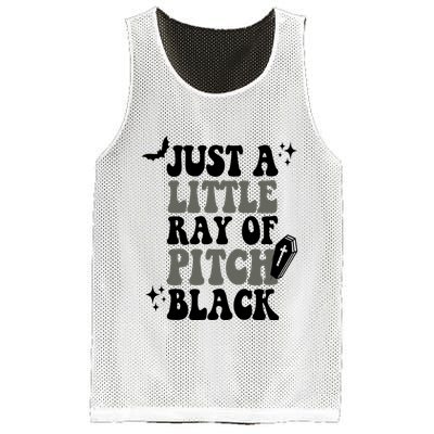Just A Little Ray Of Pitch Black Halloween Mesh Reversible Basketball Jersey Tank