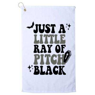 Just A Little Ray Of Pitch Black Halloween Golf Towel