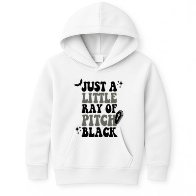 Just A Little Ray Of Pitch Black Halloween Kids Hoodie