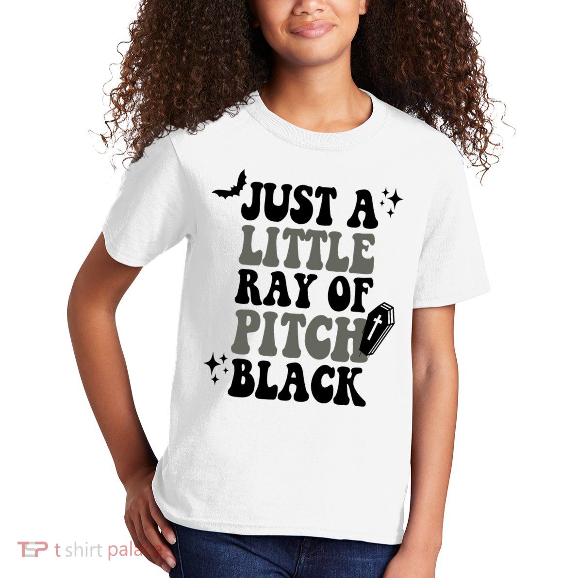 Just A Little Ray Of Pitch Black Halloween Kids T-Shirt