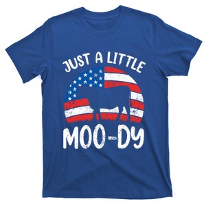 Just A Little Moody American Cow Moo Patriotic Calf 4th July Gift T-Shirt