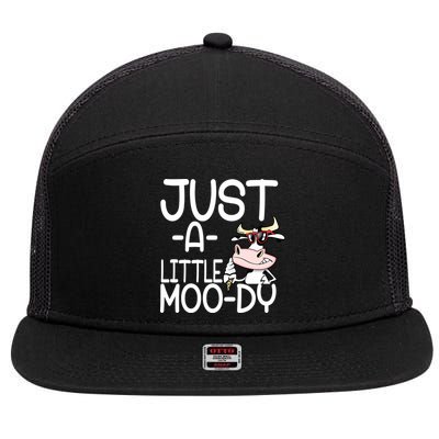Just A Little Moody 7 Panel Mesh Trucker Snapback Hat