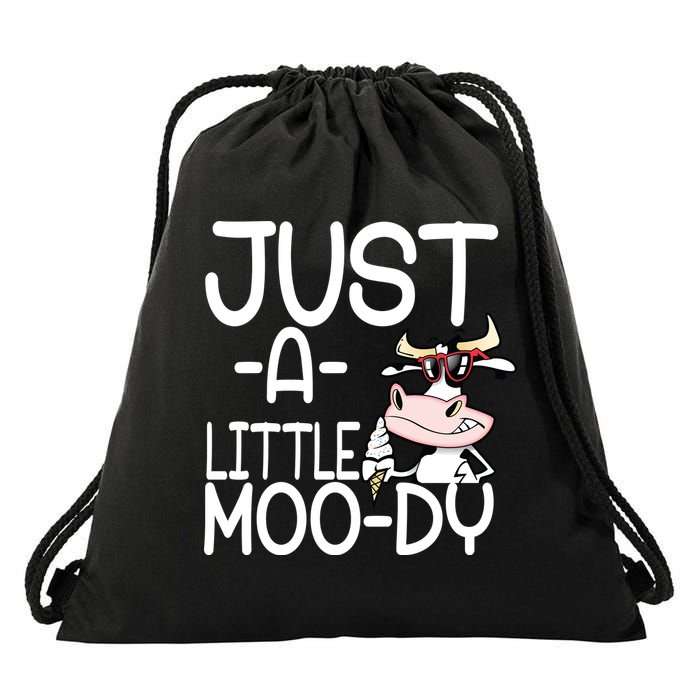 Just A Little Moody Drawstring Bag