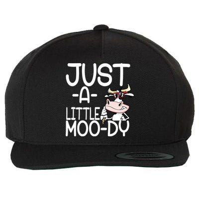 Just A Little Moody Wool Snapback Cap