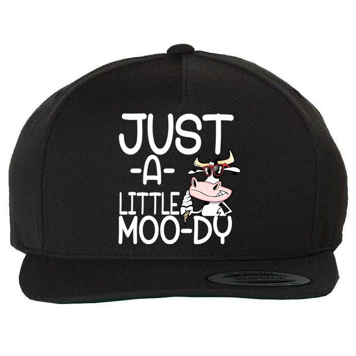 Just A Little Moody Wool Snapback Cap