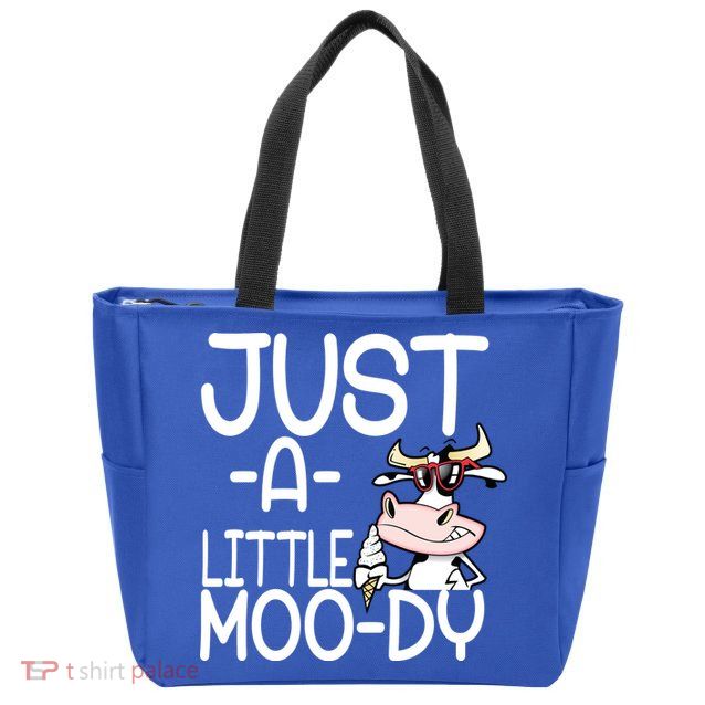 Just A Little Moody Zip Tote Bag