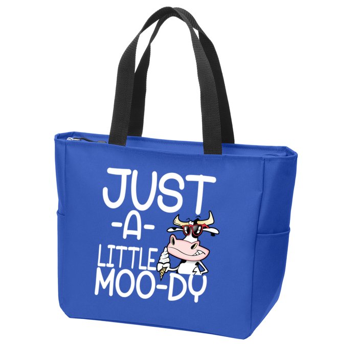 Just A Little Moody Zip Tote Bag