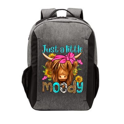 Just A Little Moody Cute Western Highland Cows Lover Farming Vector Backpack